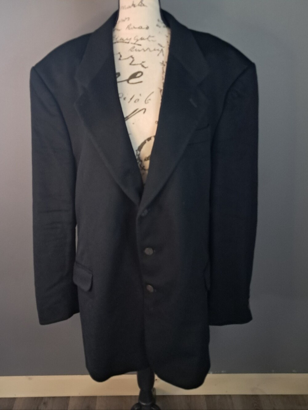 Men's 100% Cashmere Fenzia Black Blazer from S&K size 46L